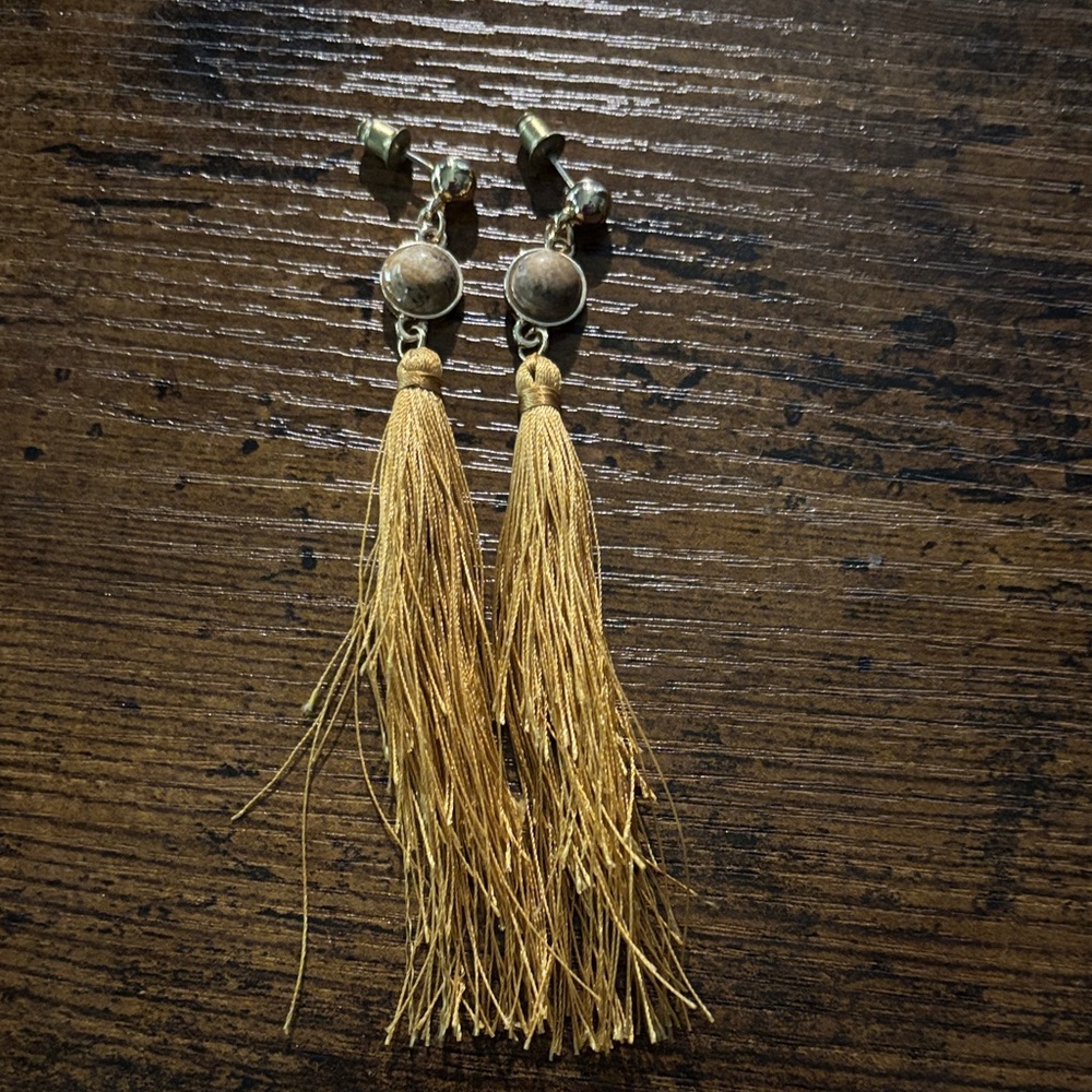 Uncommon James Gold Tassel Earrings